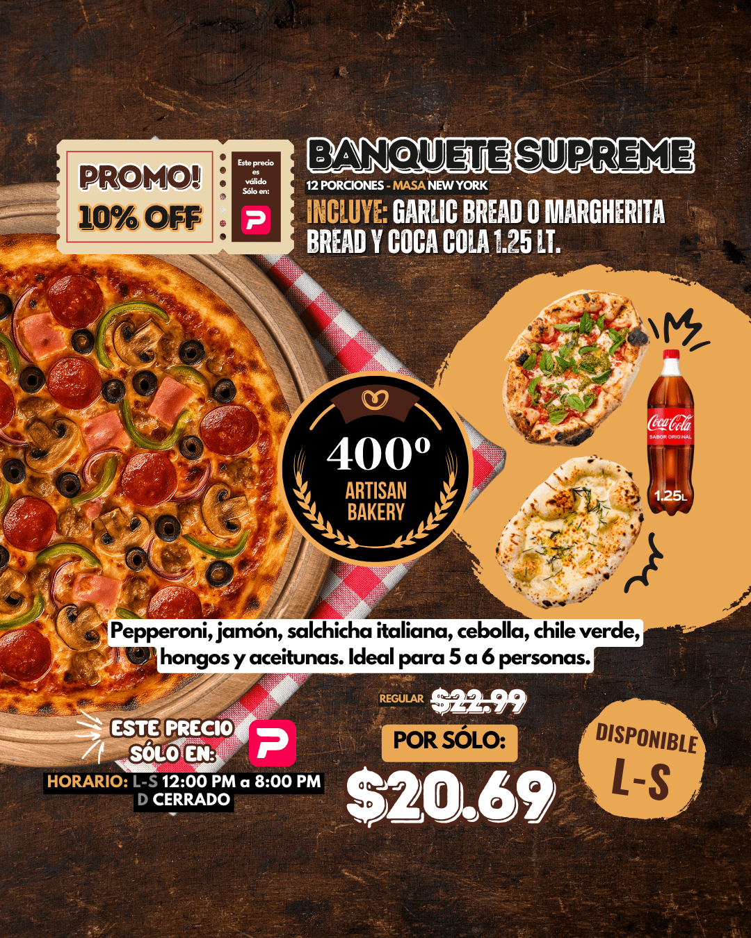 PROMO BANQUETE SUPREME 10% OFF EN PEDIDOSYA